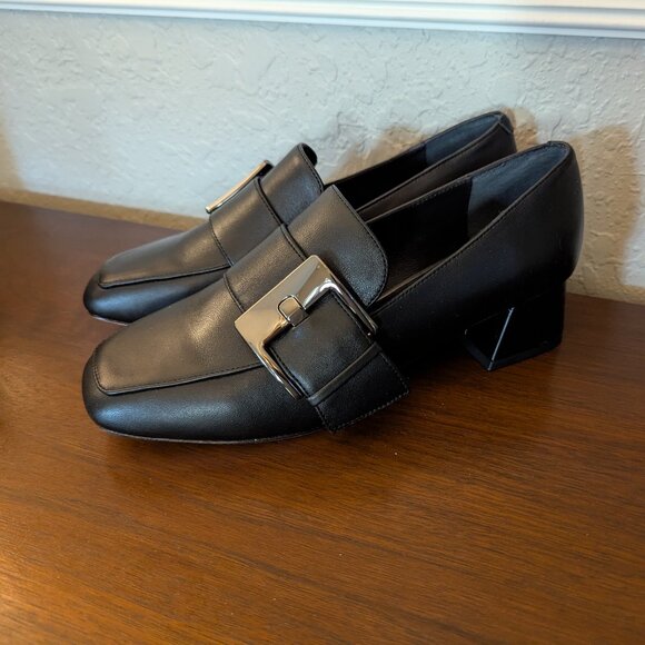 Deltan  Veronica  Flared Block Pumps - Picture 1 of 6